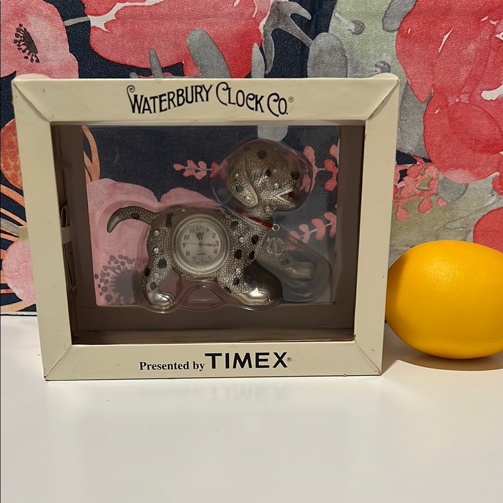 Timex Waterbury Silver Dog Clock
